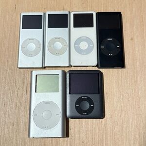 Lot of 6 Apple iPod Nano BROKEN Need New Batteries Parts/Repair Only Read Info!
